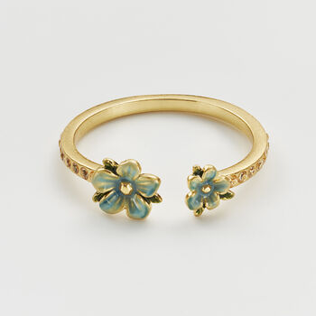 Gold Forget Me Not Flora Ring, 3 of 7