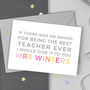 Personalised Best Teacher Card, thumbnail 2 of 3