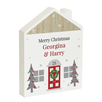 Personalised Christmas Wooden House Ornament, 3 of 6