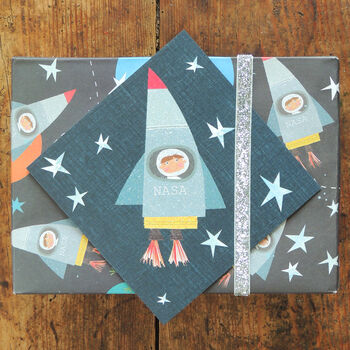 Spacemen Wrapping Paper Two Sheets, 5 of 5