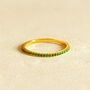Thin Stacking Ring With Onyx Green Stones Birthstones, thumbnail 1 of 4