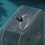 One Carat Rhombus Cut Blue Sandstone Ring In Sterling Silver, thumbnail 4 of 12