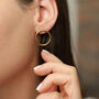 Front Facing Silver And Gold Plated Hoop Earrings, thumbnail 1 of 4