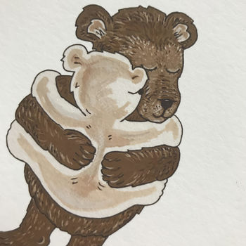 Best Bear Hugs Hand Illustrated Card, 3 of 3