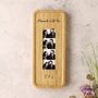 Solid Oak Photobooth Frame With Personalisation And Photo Strip Print Option, thumbnail 3 of 11