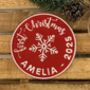 Personalised First Christmas Babies Embroidered Fabric Patch, thumbnail 1 of 3