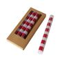 Red Striped Taper Dinner Candles : Set Of Four, thumbnail 3 of 4