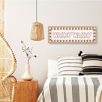 Framed Wakey Wakey Bedroom Print, 6 of 6