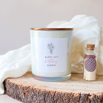 Floral Birthday Candle – Personalised Gift For Her, 3 of 10
