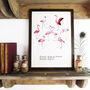 Flamboyance Of Flamingos Art Print, thumbnail 1 of 7