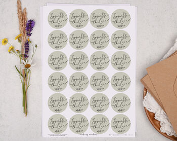 'Sprinkle The Love' Botanical Circle Sticker Sheet, 3 of 4