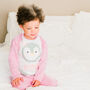 Personalised Penguin Pink / Blue Kids Christmas Pyjamas, thumbnail 1 of 4