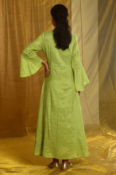 Kirti Tissue Chanderi Knot Dress, 6 of 8