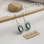 Sterling Silver And Labradorite Drop Earrings Handmade Jewellery, thumbnail 4 of 4