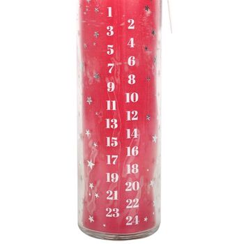 Red Vanilla Advent Tube Candle, 3 of 3