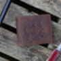 Men's Leather Wallet Embossed Bear Design Rfid, thumbnail 2 of 8