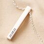 Personalised Bar Pendant Necklace In Silver, thumbnail 6 of 11