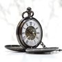 Black Personalised Twin Opening Pocket Watch, thumbnail 5 of 6