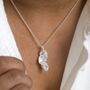 Sterling Silver Furl Feather Necklace, thumbnail 2 of 9