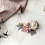 Dusty Pink And White Flower Hair Comb, thumbnail 1 of 3