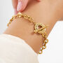 Halo T Bar Chain Bracelet, thumbnail 1 of 5