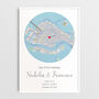 The Place We Got Engaged Personalised Map Print Engagement Gift, thumbnail 11 of 12