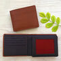 Men's Rfid Protected Tan And Brown Leather Wallet, thumbnail 1 of 3