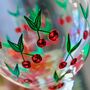Cherry Hand Painted Gin Glass, thumbnail 3 of 7