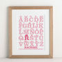 Personalised Baby Gift Alphabet Print, thumbnail 1 of 4