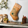 Personalised Stamp Jute Christmas Stocking, thumbnail 3 of 4