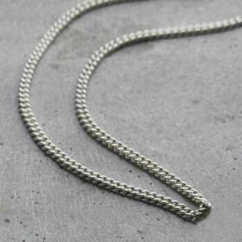 Men's Sterling Silver Curb Chain, 3 of 7