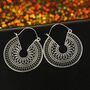 Silver Plated Round Filigree Gypsy Earrings, thumbnail 6 of 10