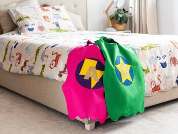 Felt Superhero Cape, Personalised With Letter, For Kids, 6 of 10