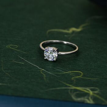 Eight Tenths Of A Carat Moissanite Classic Ring, 8 of 12