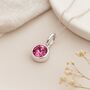 Personalised October Birthstone Necklace In Sterling Silver, thumbnail 2 of 11
