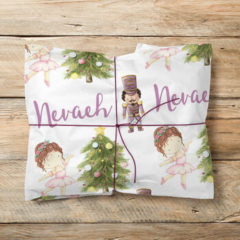 Nutcracker Personalised Christmas Wrapping Paper 683, 4 of 5