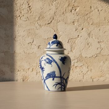 Chinoiserie Ginger Jar Pot Flevo White Blue Porcelain, 3 of 7