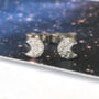 Sterling Silver Mini Half Moon Earrings, thumbnail 1 of 8