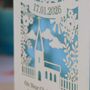 Personalised Papercut Floral Christening Card, thumbnail 4 of 8