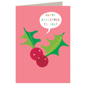 Christmas Holly Berries Card, 2 of 5