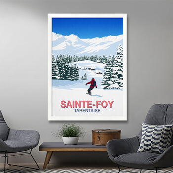 Sainte Foy Snowboard Poster, 2 of 6