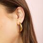 Skye Green Chunky Star Hoop Earrings, thumbnail 2 of 2