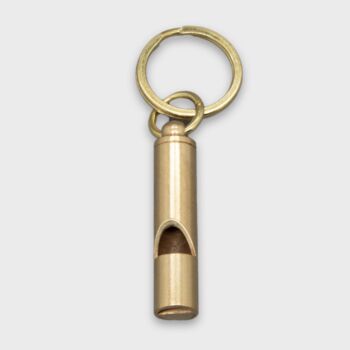 Brass Whistle Keychain Gift, 3 of 4