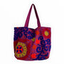 Embroidered Suzani Bag In Purple, thumbnail 3 of 12