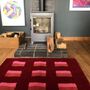 Handmade Tufted Red, Pink And Burgandy Small Rug, thumbnail 3 of 9
