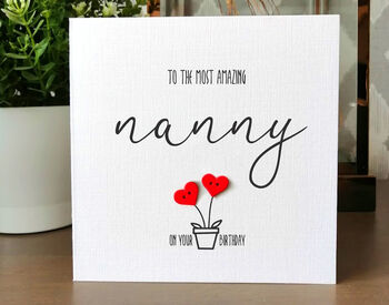 Personalised Birthday Card For Special Nanny, Handmade Card For Her, 2 of 3