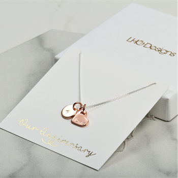 Personalised Heart Charm Necklace Gift For Her, 2 of 5