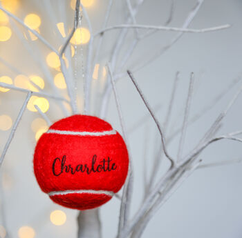 Personalised Tennis Ball Christmas Baubles, 9 of 12