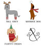 Personalised Jolly Dogs Christmas Pyjamas, thumbnail 3 of 5