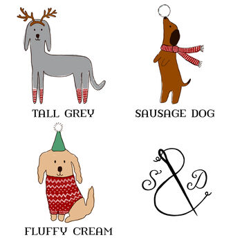 Personalised Jolly Dogs Christmas Pyjamas, 3 of 5